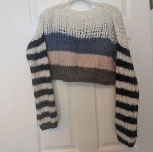 Handmade Crocheted Short Women's Sweater